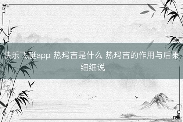 快乐飞艇app 热玛吉是什么 热玛吉的作用与后果 细细说