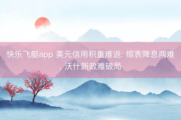 快乐飞艇app 美元信用积重难返: 缩表降息两难, 沃什新政难破局