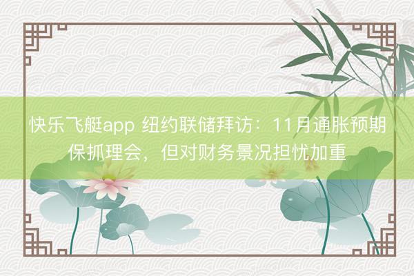 快乐飞艇app 纽约联储拜访：11月通胀预期保抓理会，但对财务景况担忧加重